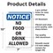 Signmission No Food Or Drink Allowed, 7 in W x Rectangle, Aluminum OS-2PACK-NS-A-710-V-14578 - alternate 2